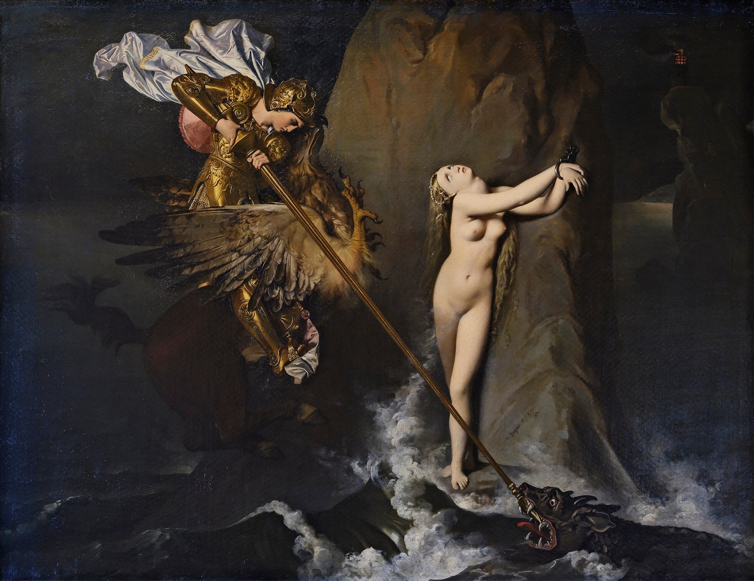 Roger uwalniający Angélique - Jean-Auguste-Dominique Ingres