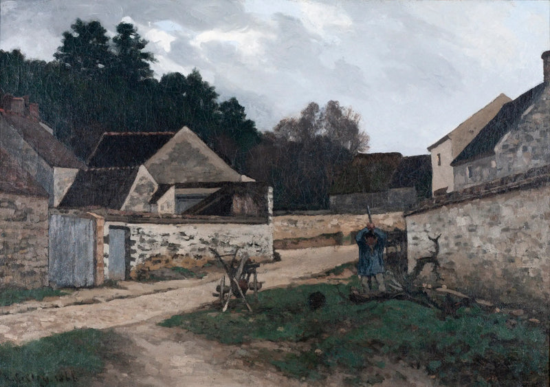 Ulica wiejska w Marlotte, w pobliżu Fontainebleau - Alfred Sisley
