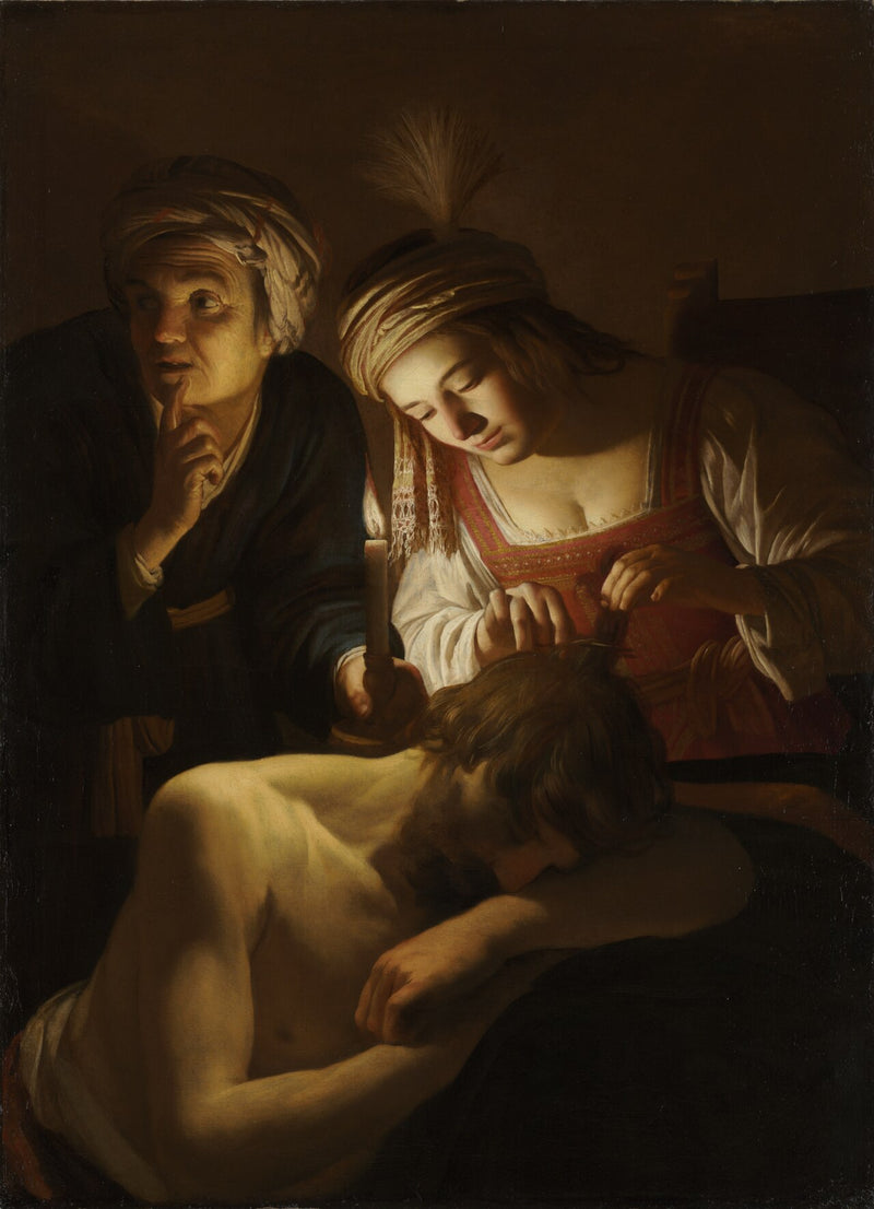 Samson i Dalila - Gerrit van Honthorst