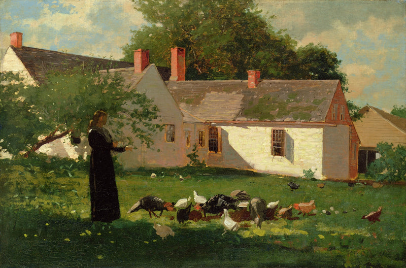 Scène de cour de ferme - Winslow Homer