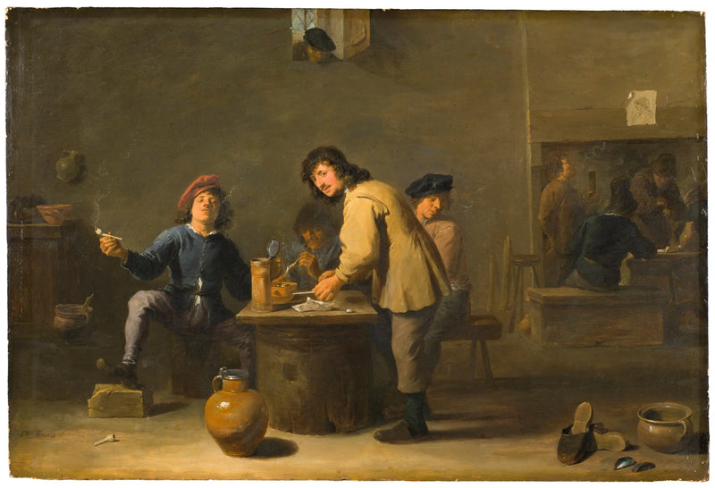 Scena z tawerny z palaczami fajek - David Teniers Młodszy