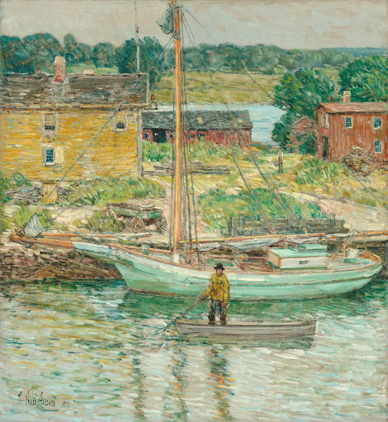 Łódź do ostryg, Cos Cob - Childe Hassam
