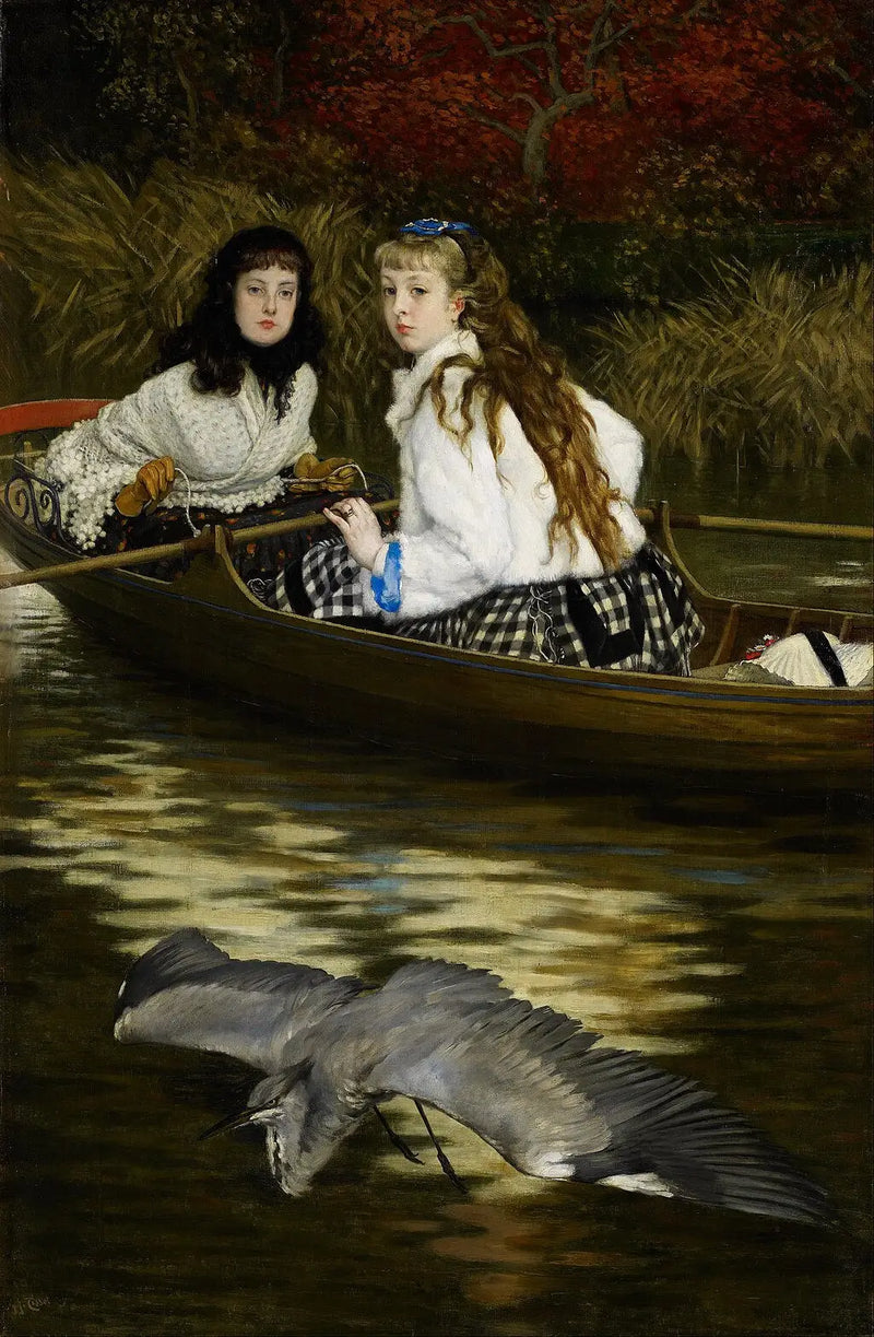 Nad Tamizą, czapla - James Tissot