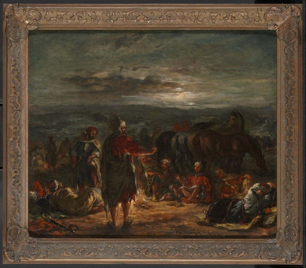 Arabski oboz w nocy - Eugène Delacroix