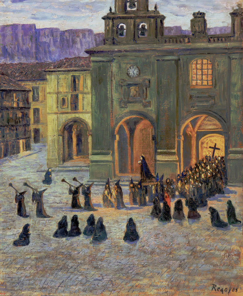 Wielki Piątek wcześnie rano w Orduñas. - Darío de Regoyos