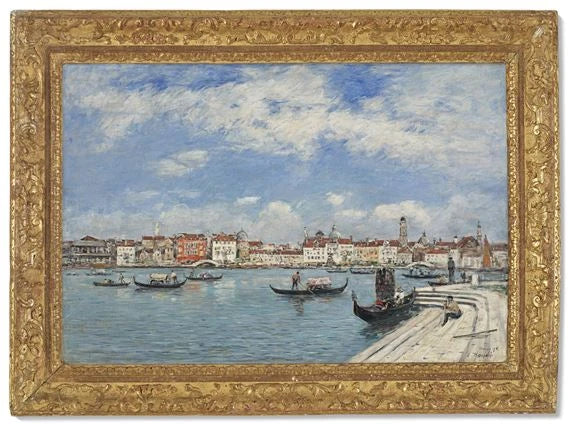 Wenecja, widok z San Giorgio - Eugène Boudin