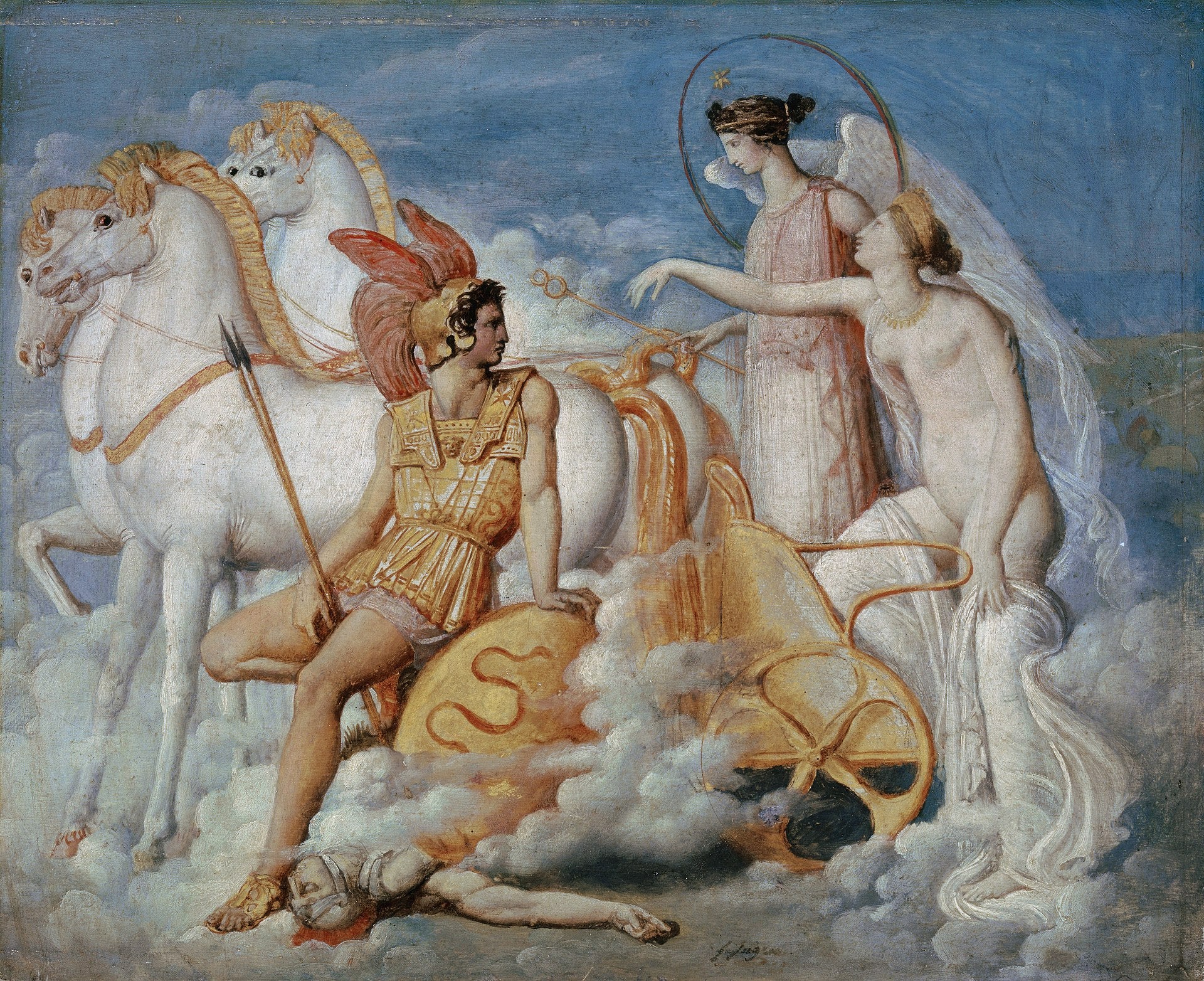Wenus, zraniona przez Diomeda, wraca na Olimp - Jean-Auguste-Dominique Ingres