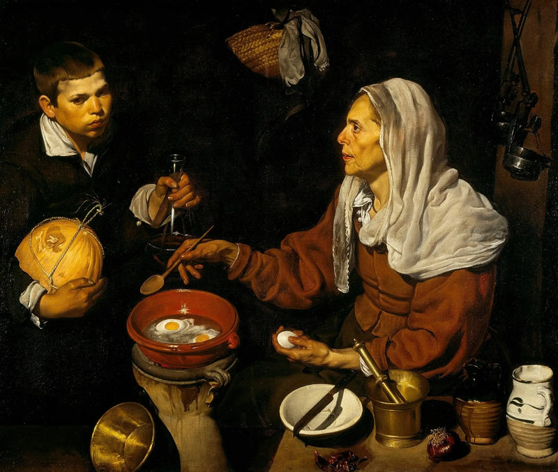 Stara kobieta smażąca jajka - Diego Velázquez
