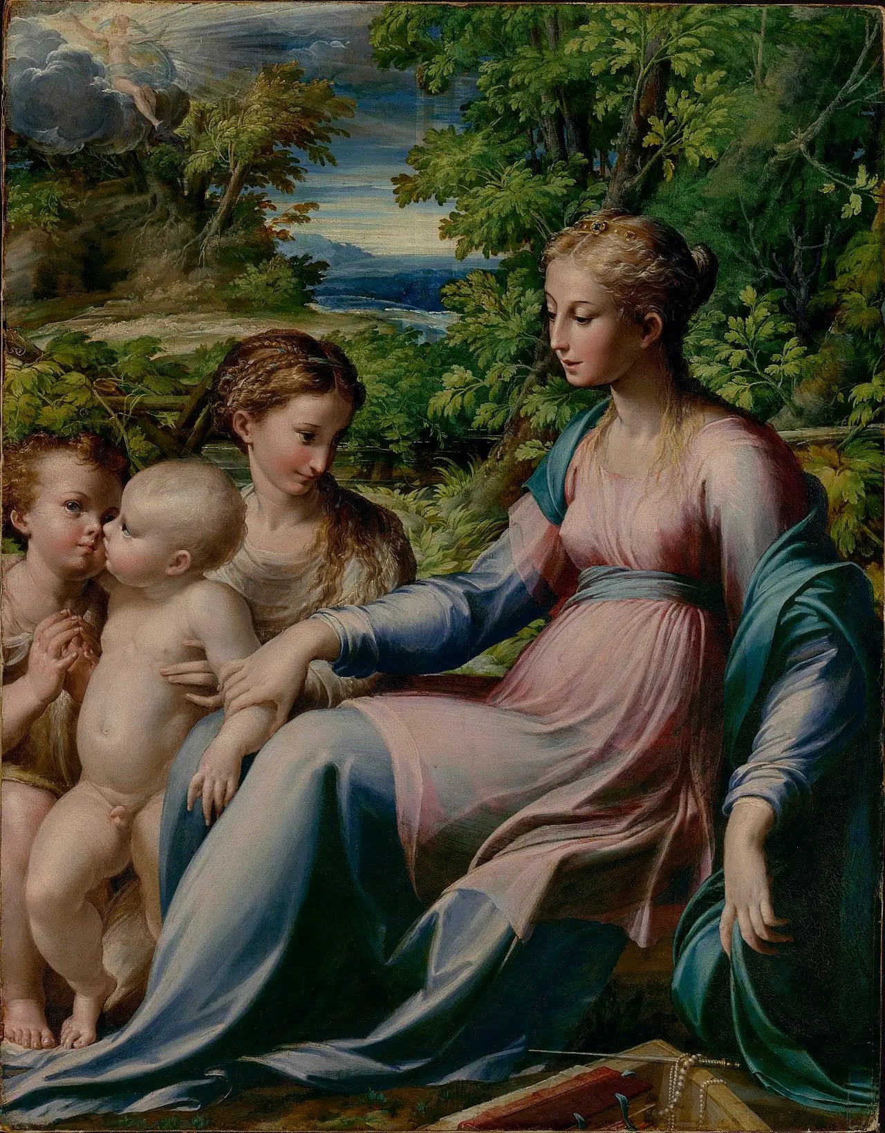 Vierge à l’Enfant avec saint Jean-Baptiste et Marie-Madeleine - Parmigianino - Alpha Reproduction