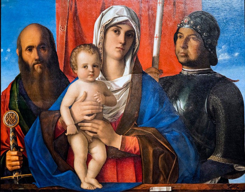 Dziewica z Dzieciątkiem między Pawłem a świętym Jerzym - Giovanni Bellini