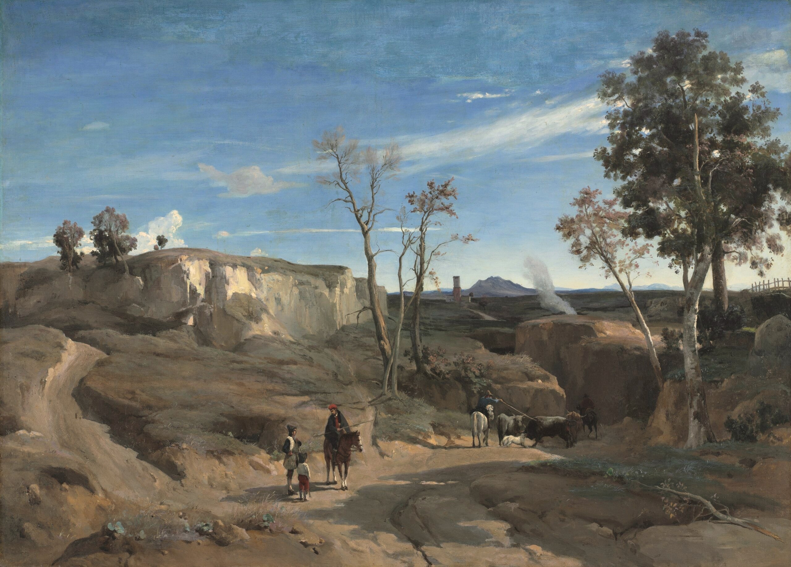 Vue de la Cervara, Campagne de Rome - Jean-Baptiste Camille Corot