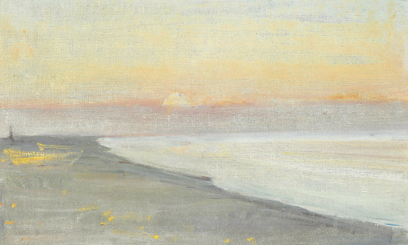 Vue depuis une plage au crépuscule, Skagen. - Michael Peter Ancher