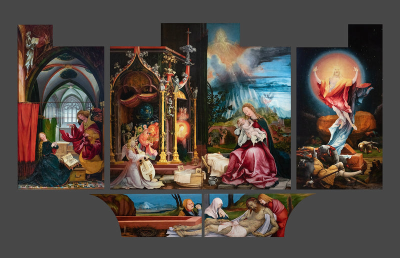 Retabel Issenheim pierwsze otwarcie - Matthias Grünewald