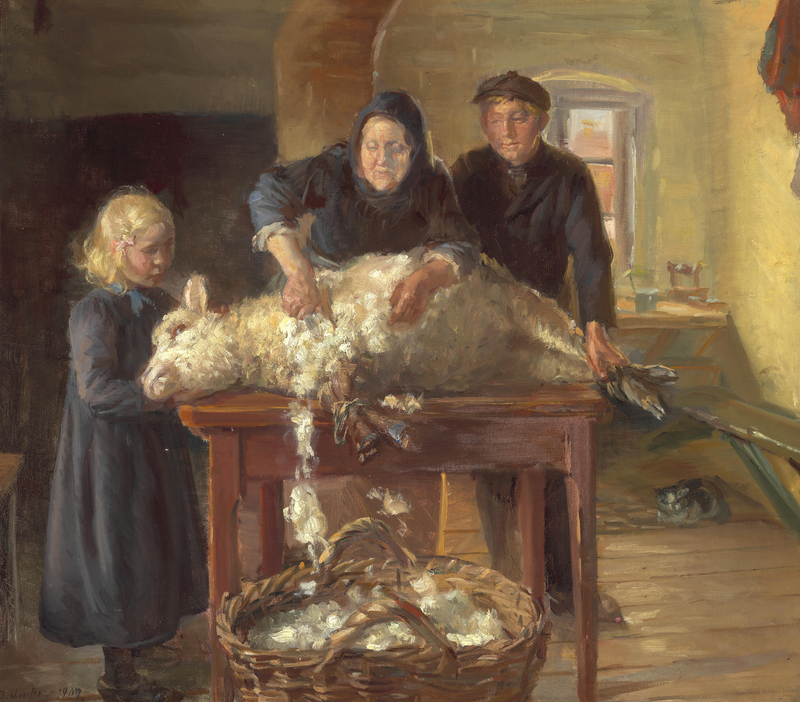 strzyżenie owiec - Anna Ancher