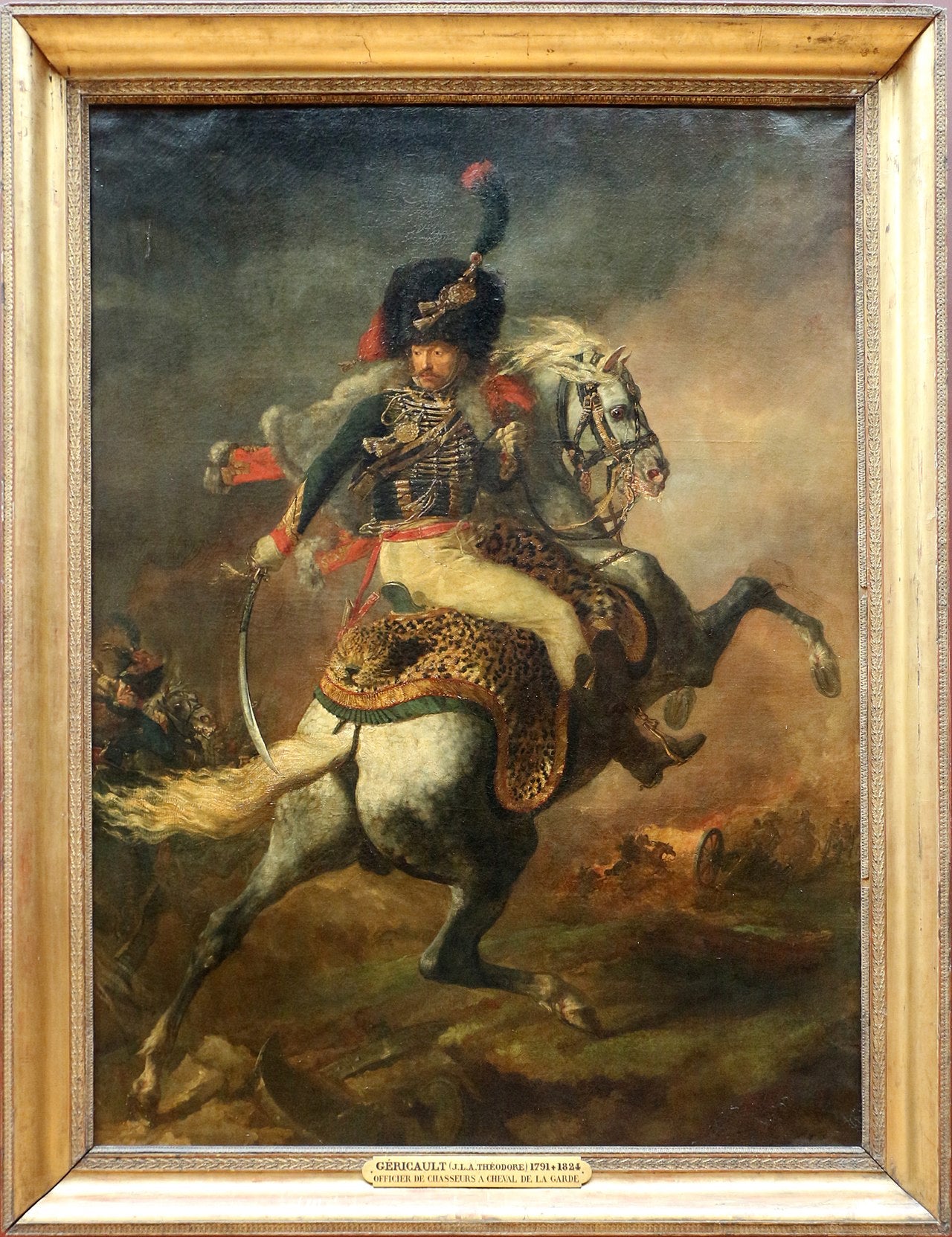 Oficer myśliwych konnych gwardii imperialnej w natarciu - Théodore Géricault