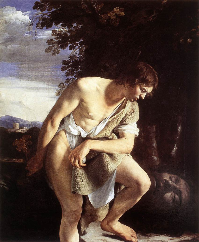 David patrzący na głowę Goliata - Orazio Gentileschi