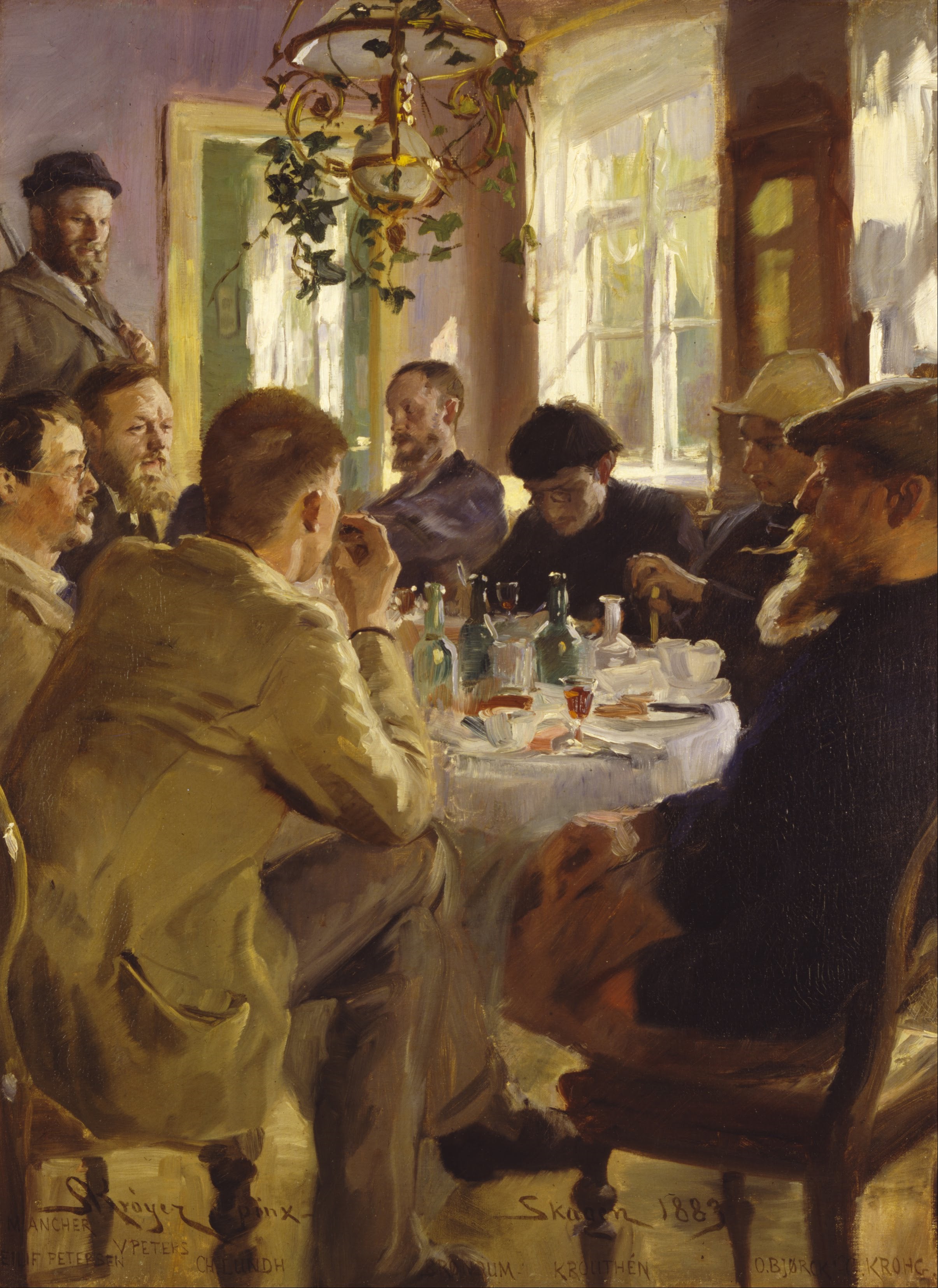 Śniadanie artystów w hotelu Brøndum - Peder Severin Krøyer