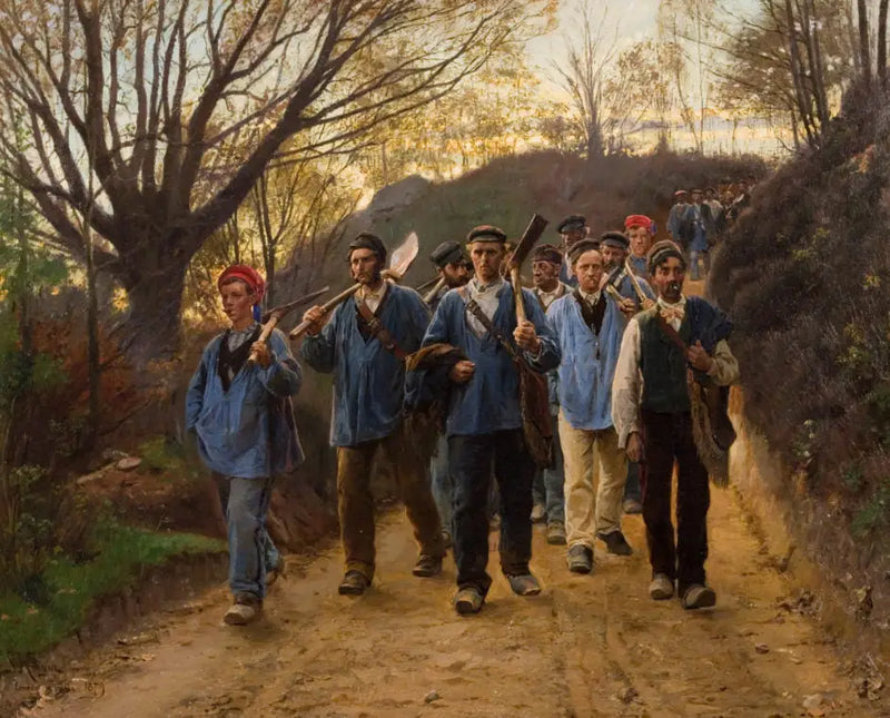 Francuscy leśnicy wracający z pracy - Peder Severin Krøyer