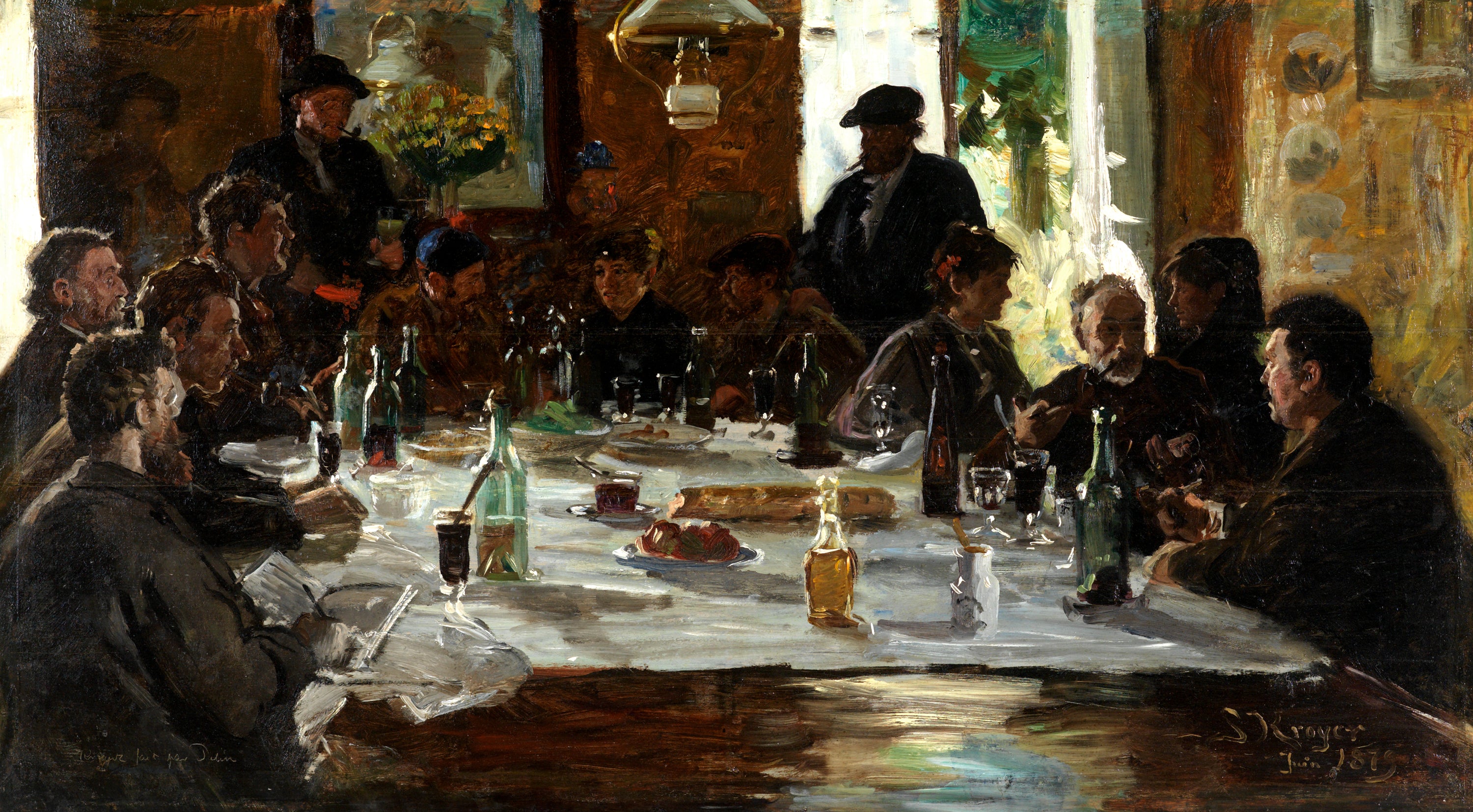 Śniadanie artystów. Cernay-la-Ville - Peder Severin Krøyer
