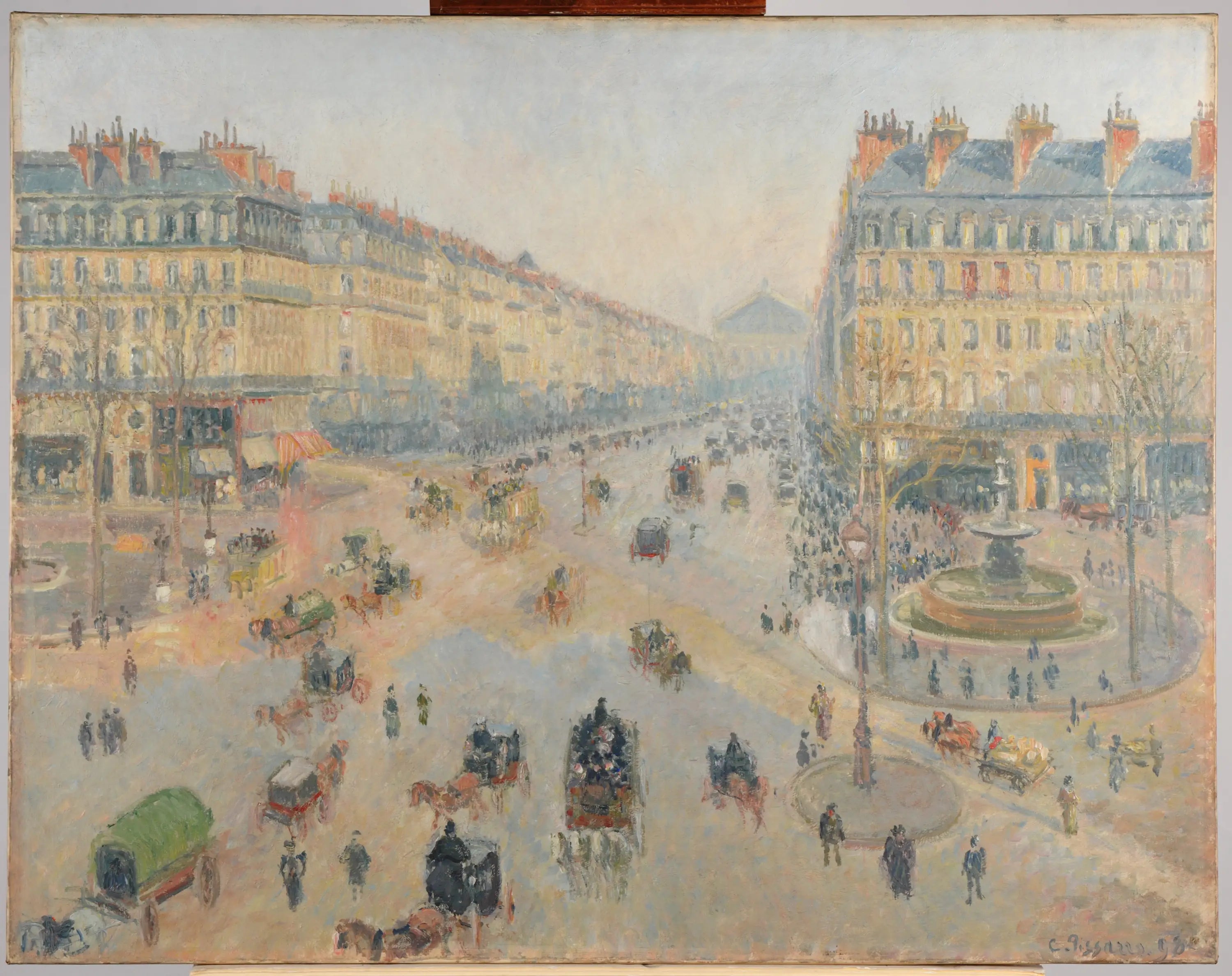 Reproduction du tableau « L'Avenue de l'Opéra - Camille Pissarro » par Alpha Reproduction en peinture à l’huile