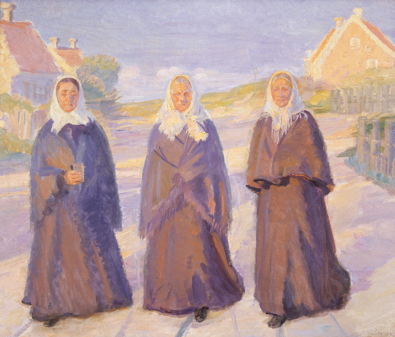 W drodze do kościoła - Anna Ancher