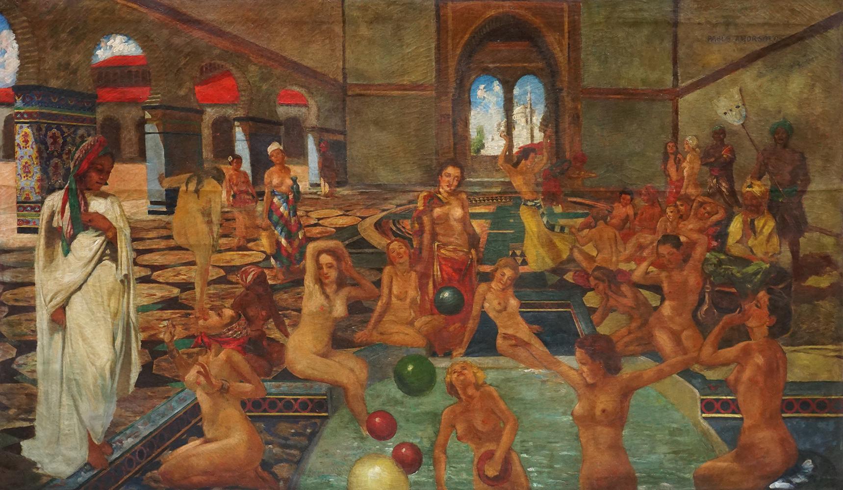 Scène rurale — Pablo Amorsolo, vers 1940, Huile sur toile