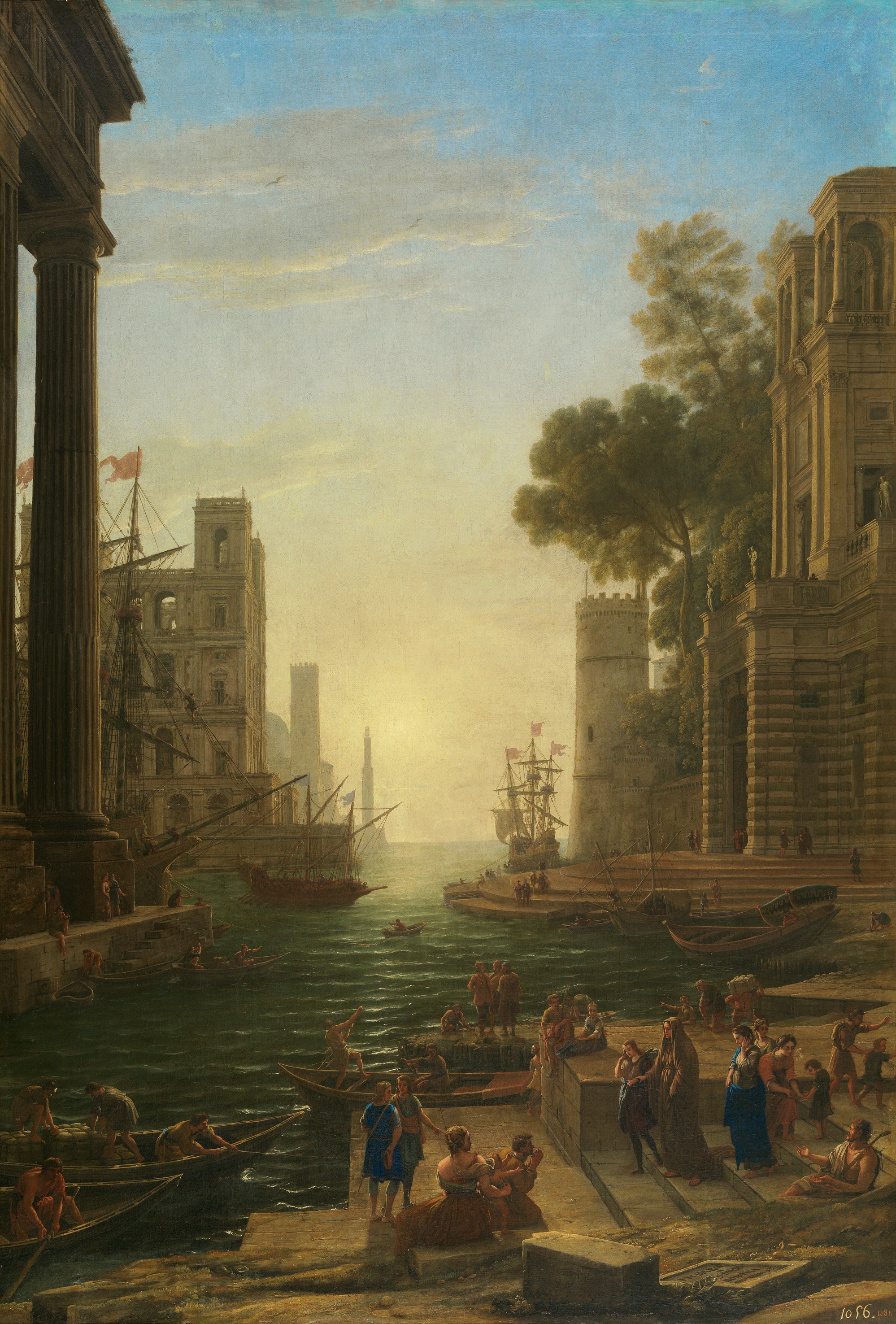 Le Port d'Ostie avec l'embarquement de sainte Paule - Claude Lorrain