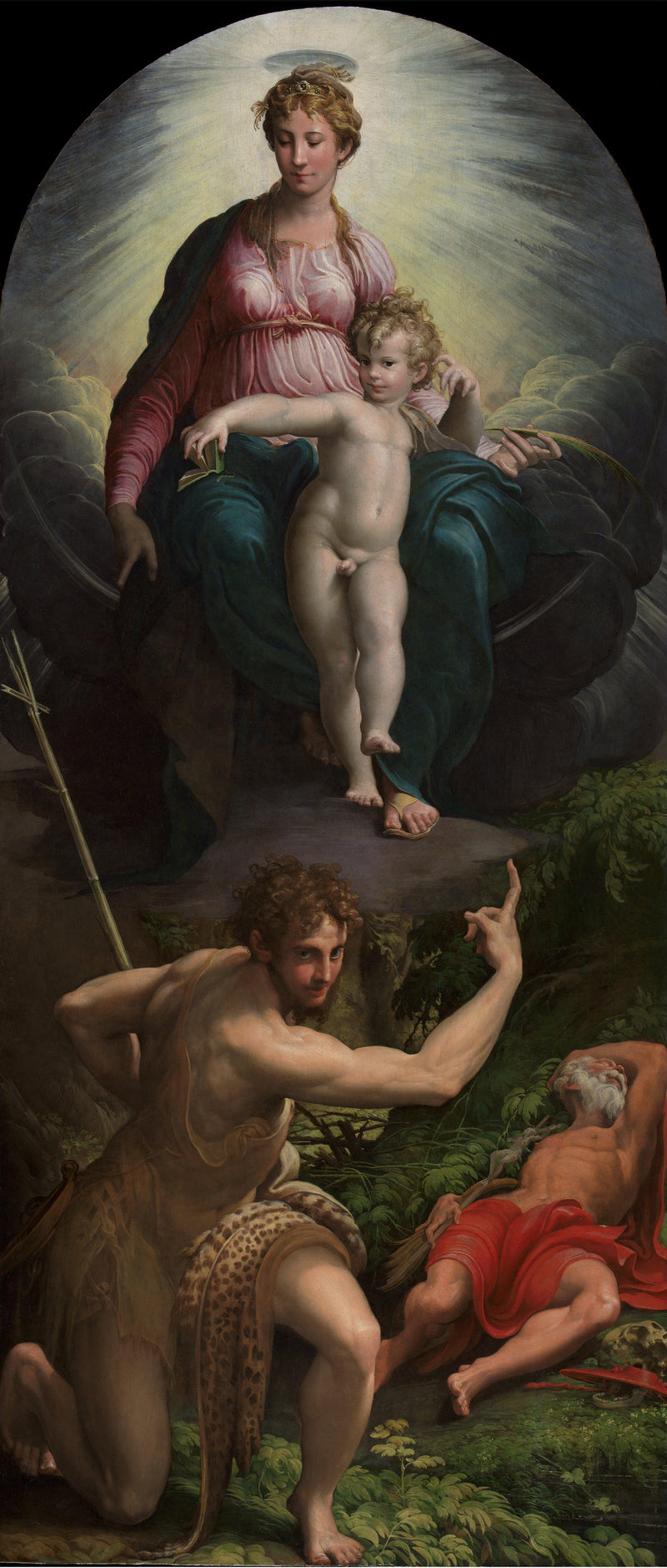 La Vision de saint Jérôme, composition maniériste à inspiration antique - Parmigianino