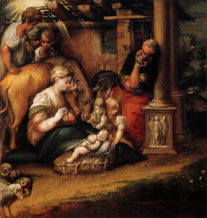 Adoracja pasterzy - Parmigianino