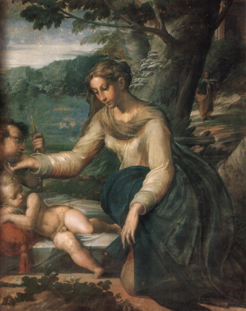 Święta Rodzina z małym świętym Janem - Parmigianino