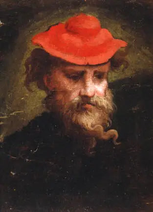 Autoportret z czerwonym beretem - Parmigianino