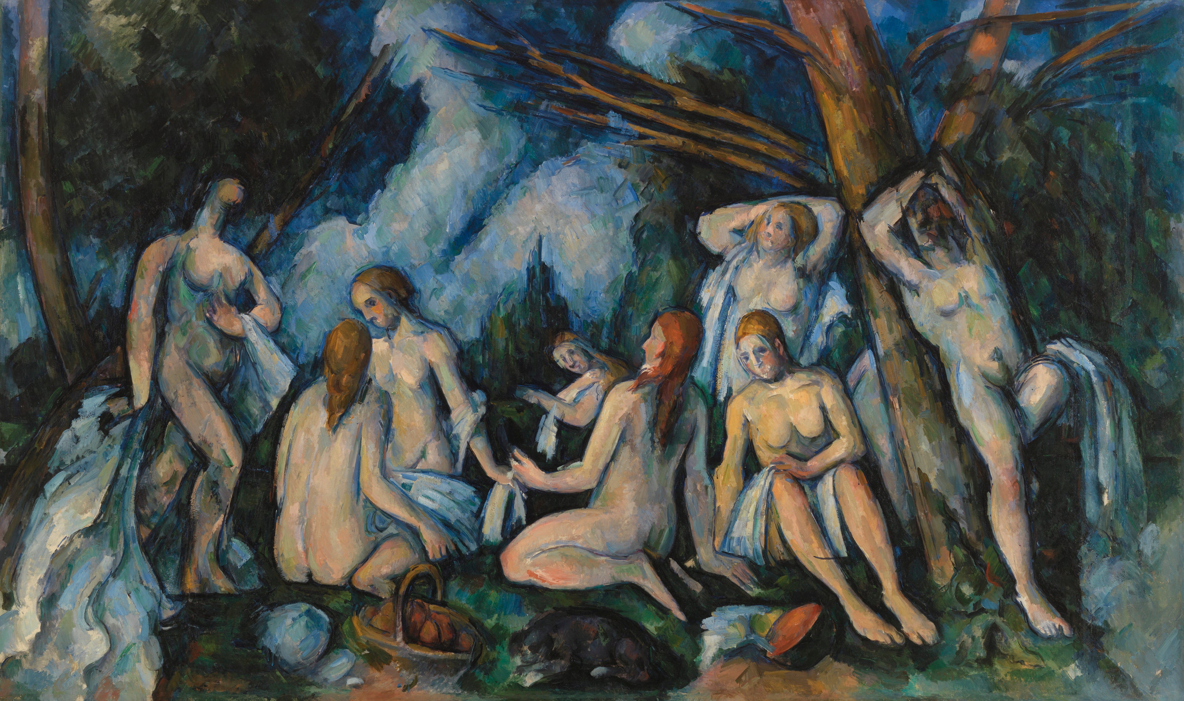 Wielkie kąpiące się - Paul Cézanne