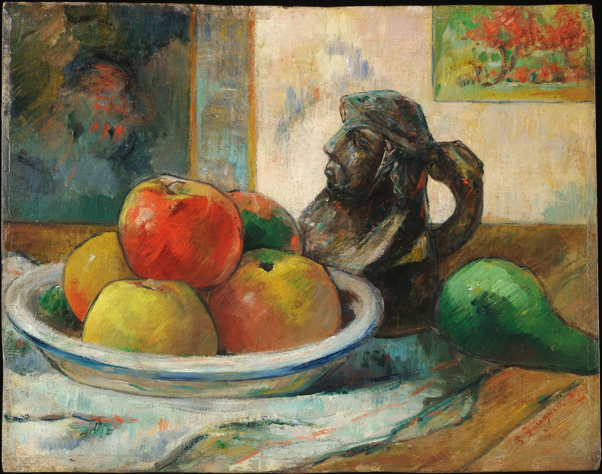 Jabłka, gruszka i ceramika - Paul Gauguin