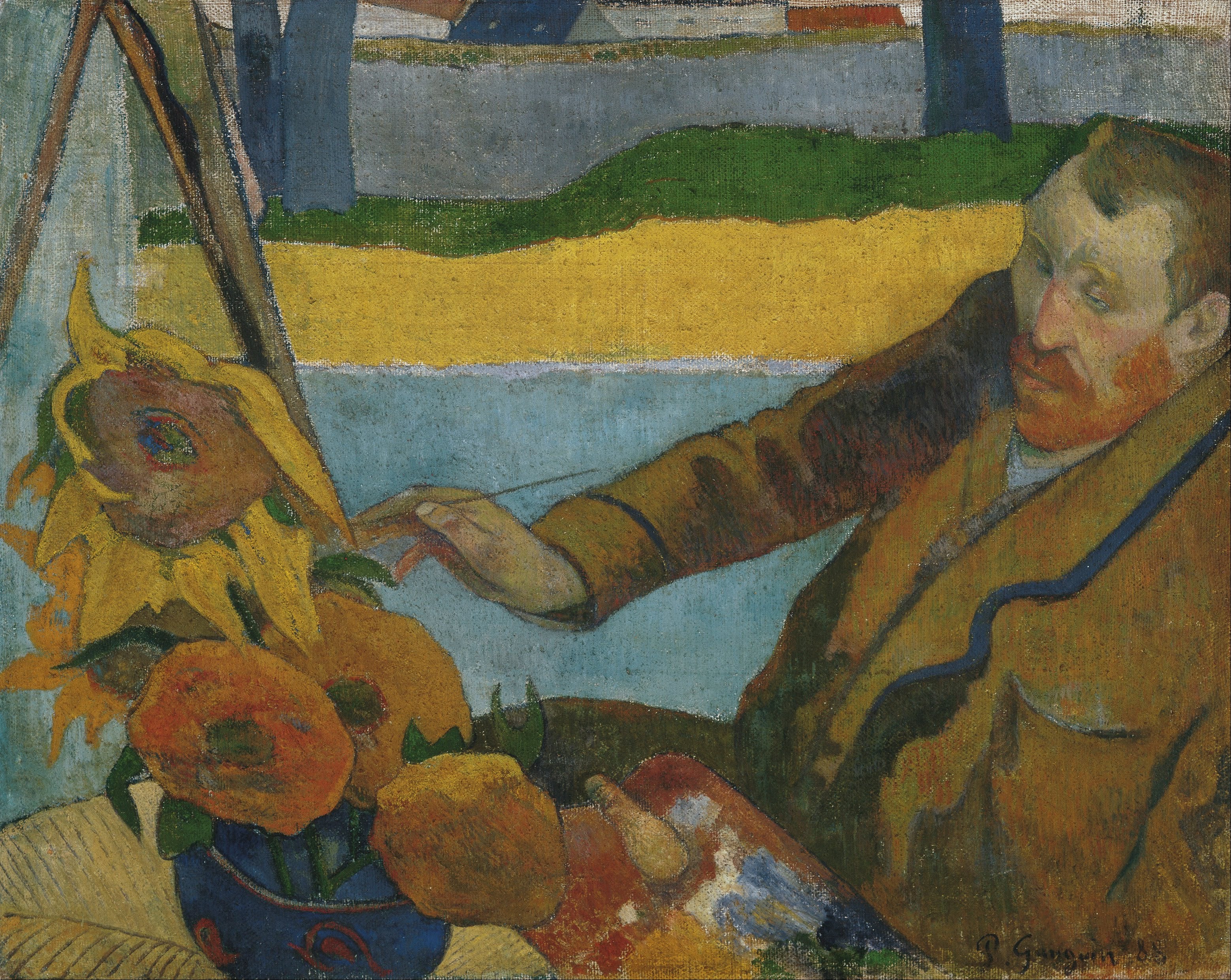 Vincent van Gogh malujący słoneczniki - Paul Gauguin