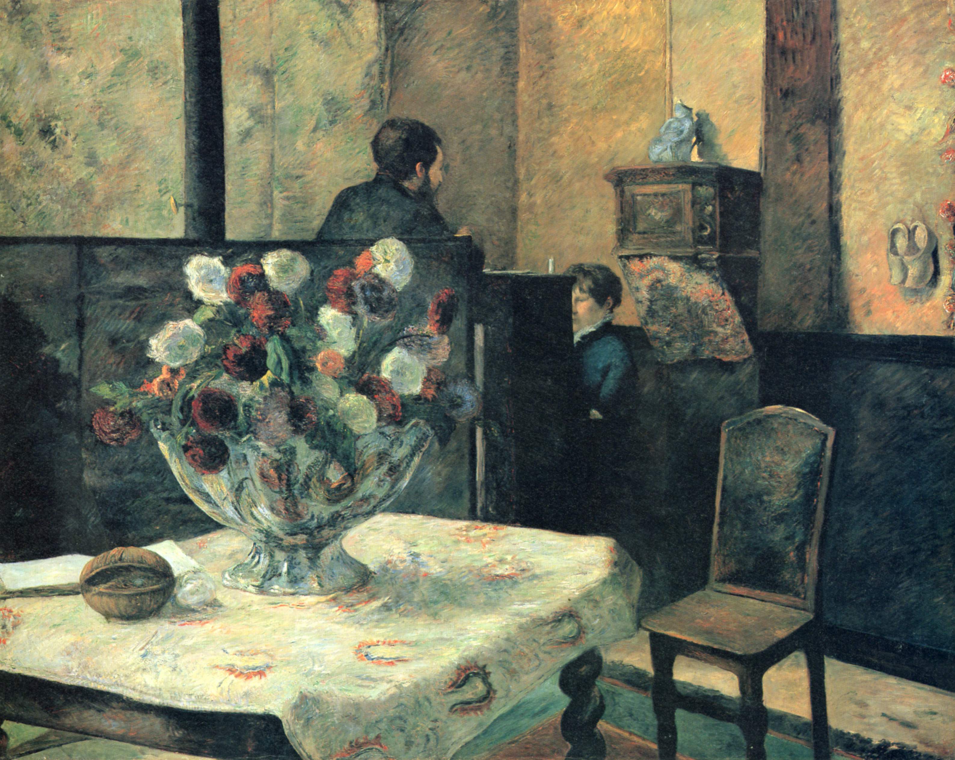 Wnętrze malarza w Paryżu, ulica Carcel - Paul Gauguin
