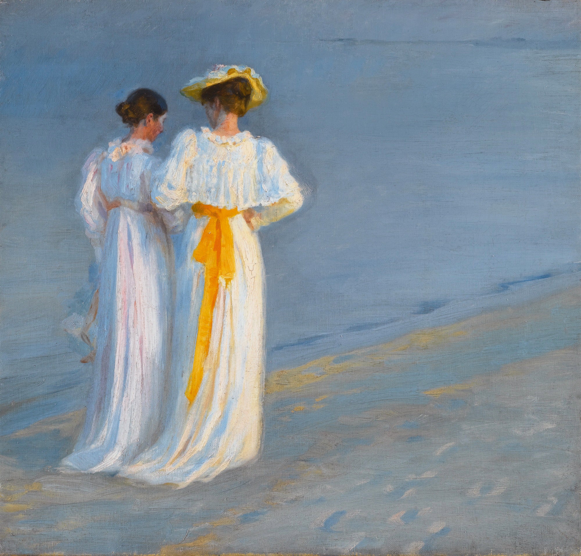 Anna Ancher i Marie Krøyer na plaży w Skagen - Peder Severin Krøyer