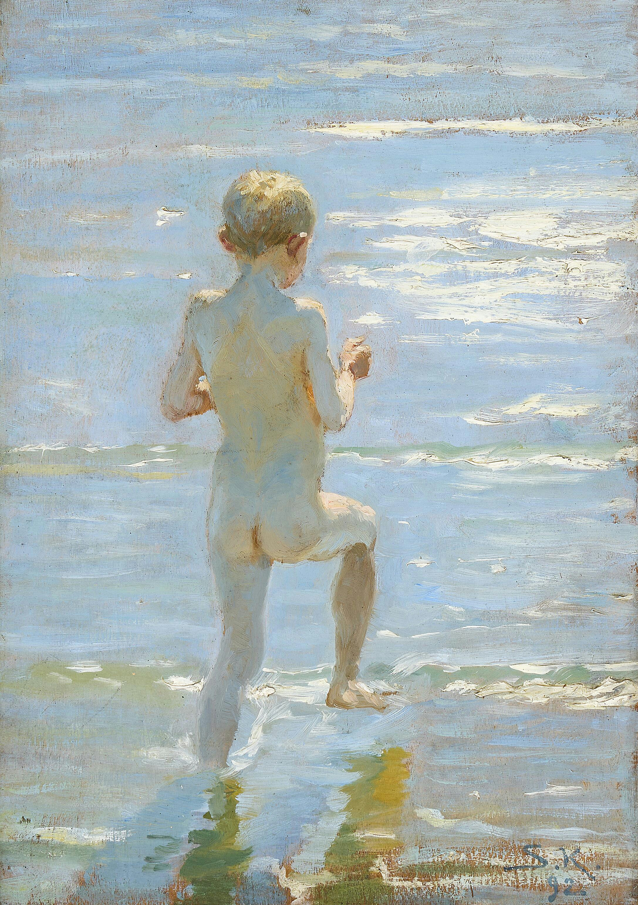 Chłopiec kąpiący się. - Peder Severin Krøyer