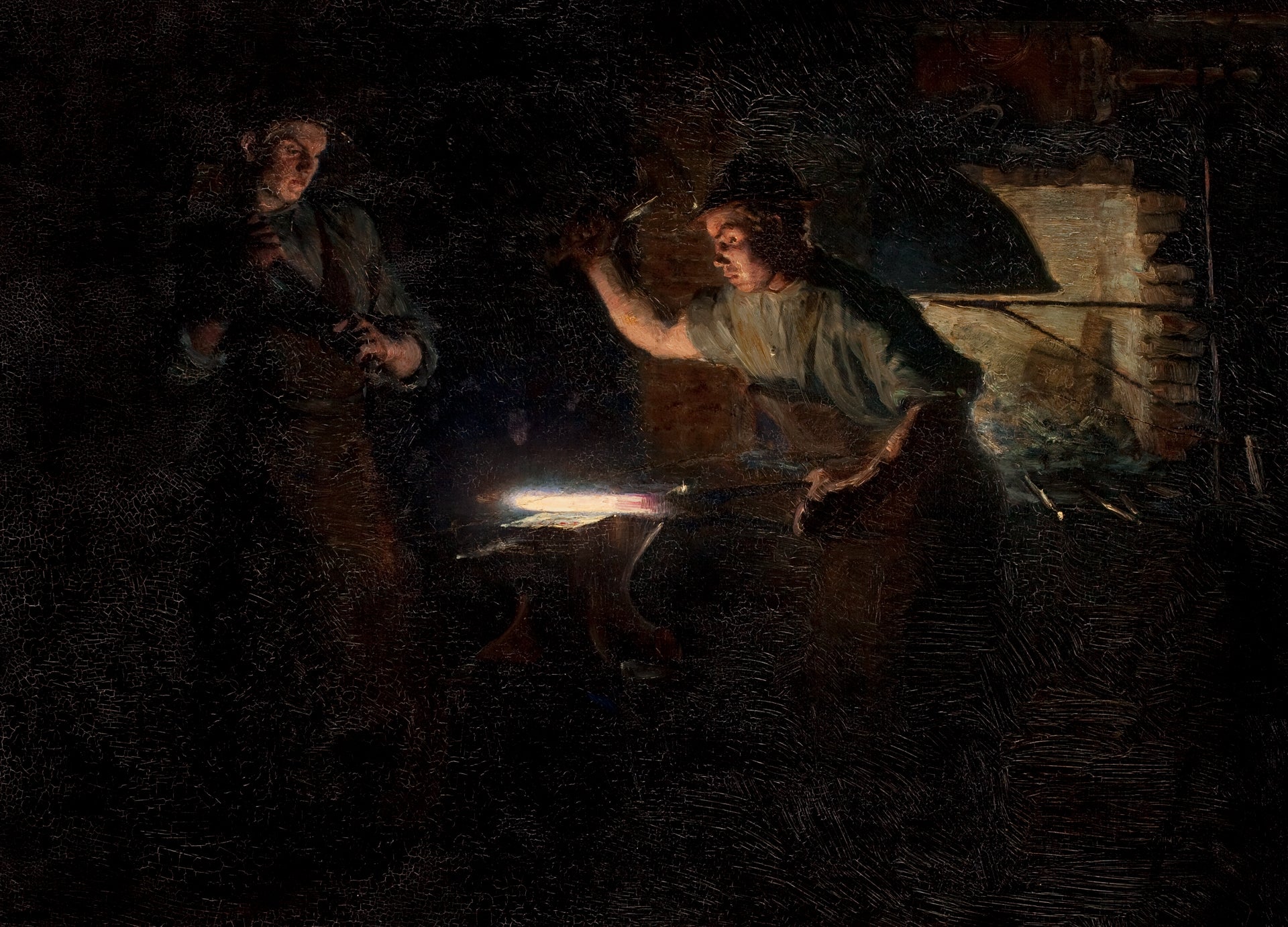 Kuźnia Henninga Jensena w Skagen Østerby. - Peder Severin Krøyer