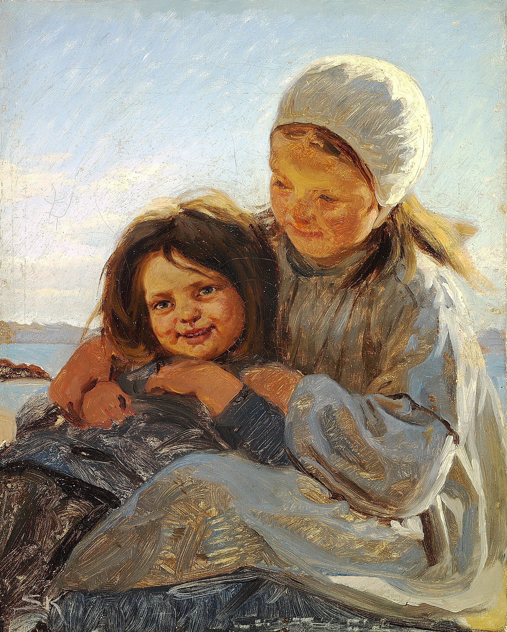 Bracia i siostry. - Peder Severin Krøyer