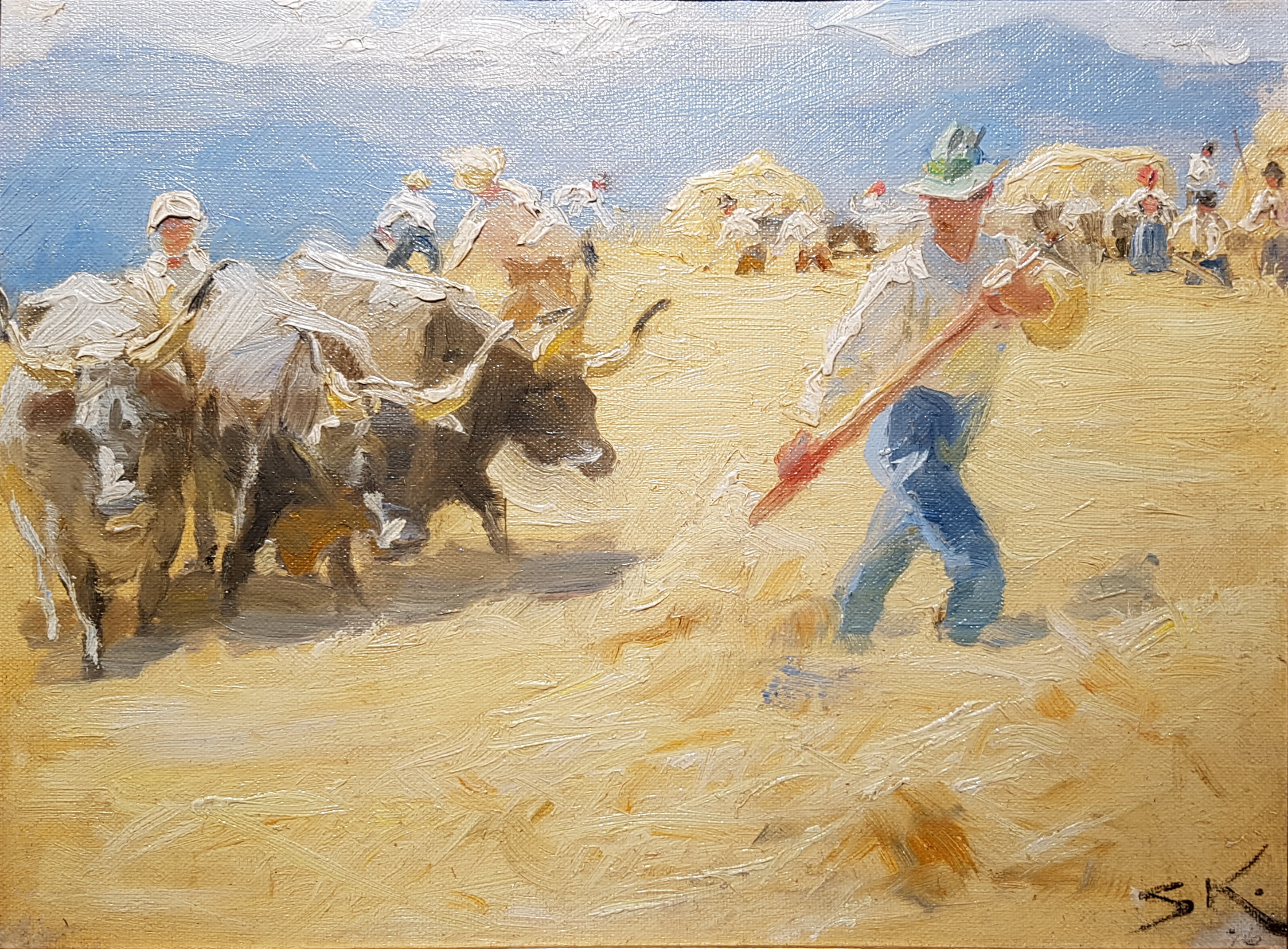 Bitwa w Abruzji. Studium. - Peder Severin Krøyer