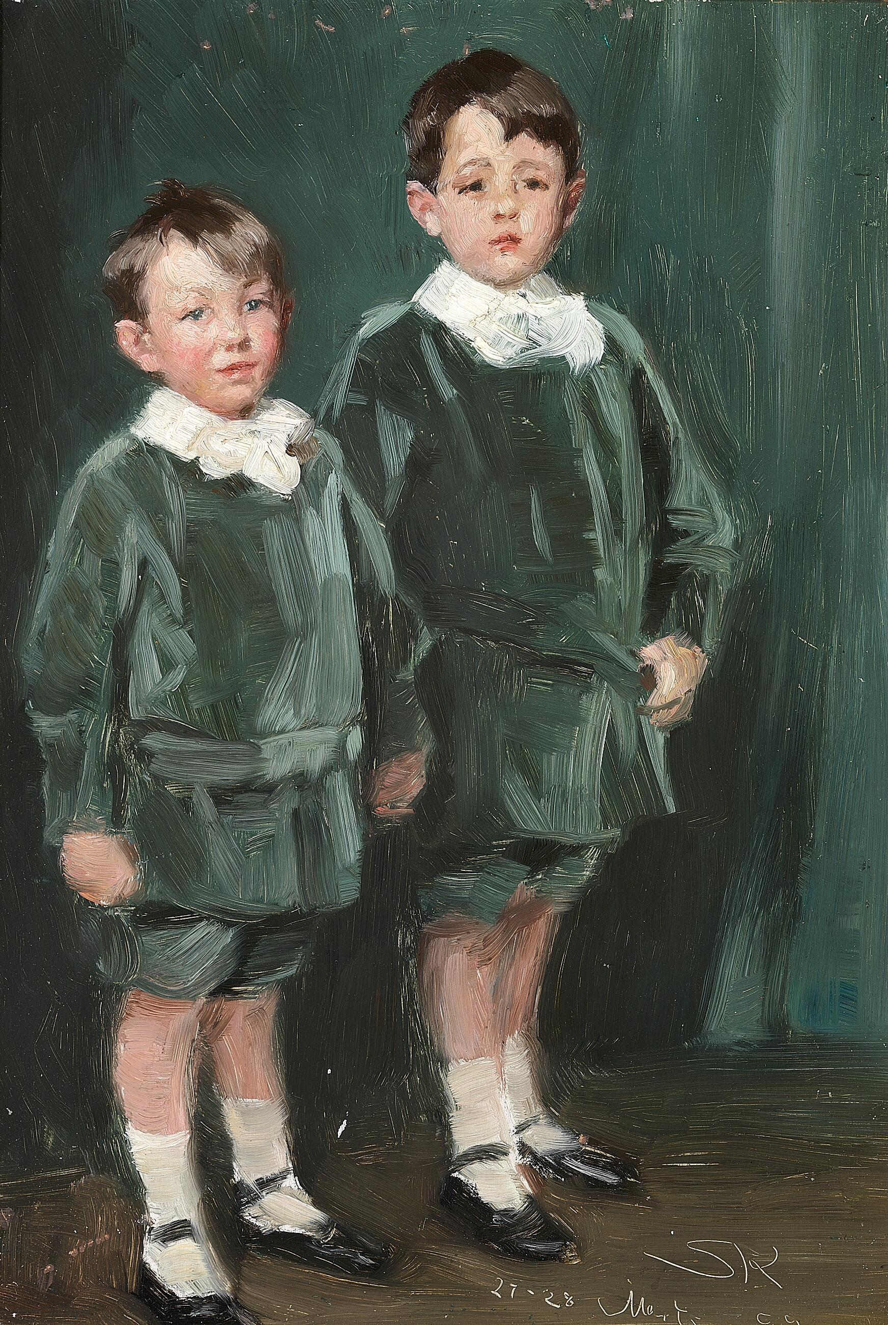 Dwaj bracia. Studium do portretu chłopców Jørgena i Tyge Bendixa. - Peder Severin Krøyer
