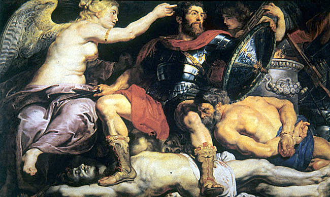 Koronacja bohatera cnotliwego - Peter Paul Rubens