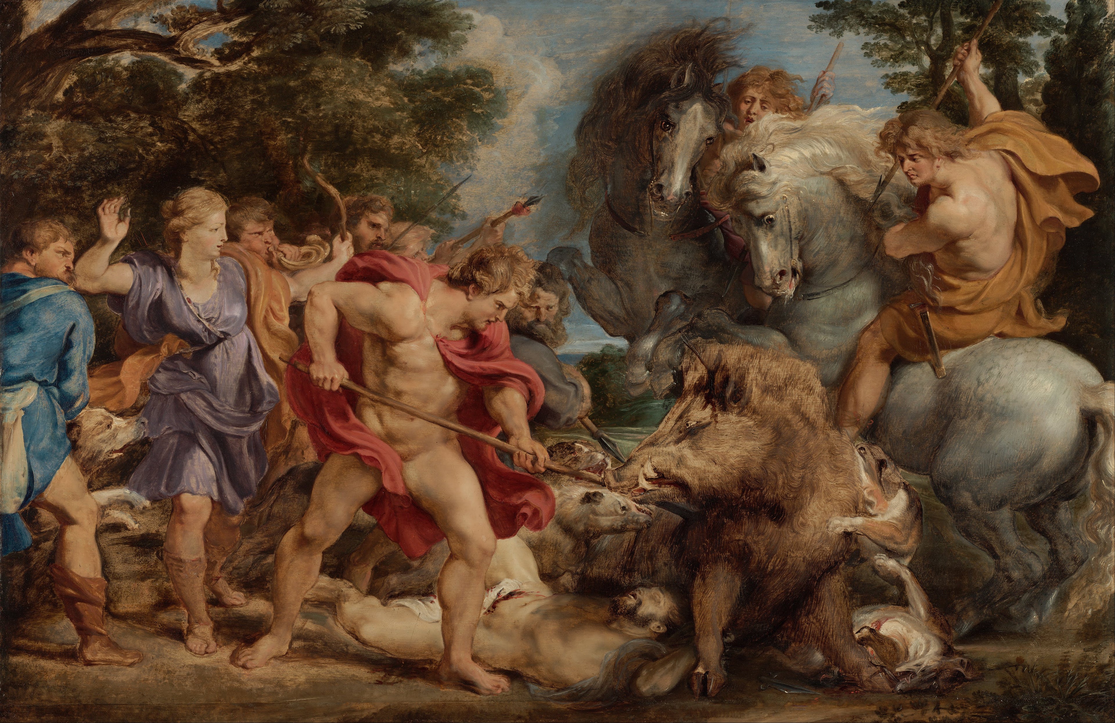 Polowanie na dzika z Kalydonu - Peter Paul Rubens