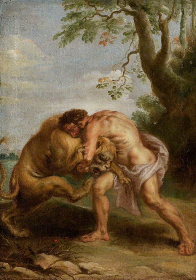 Herkules i lew nemejski - Peter Paul Rubens