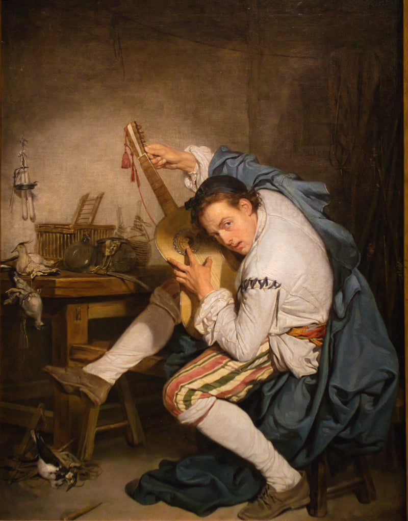 Gitarzysta (L'Oiseleur). - Jean-Baptiste Greuze