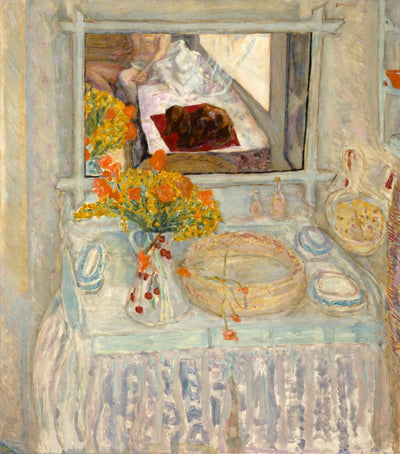 Reproduction du tableau « Table de toilette avec miroir - Pierre Bonnard » par Alpha Reproduction en peinture à l’huile