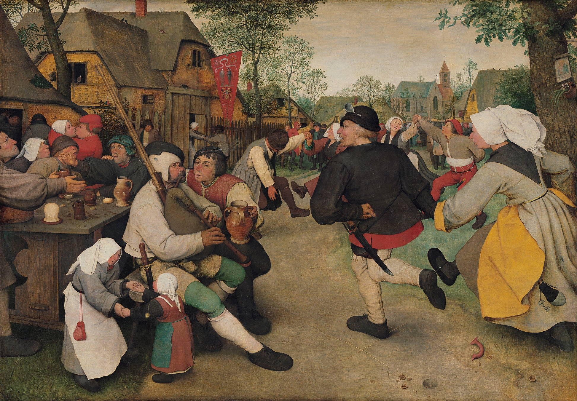 Taniec chłopów - Pieter Brueghel Starszy