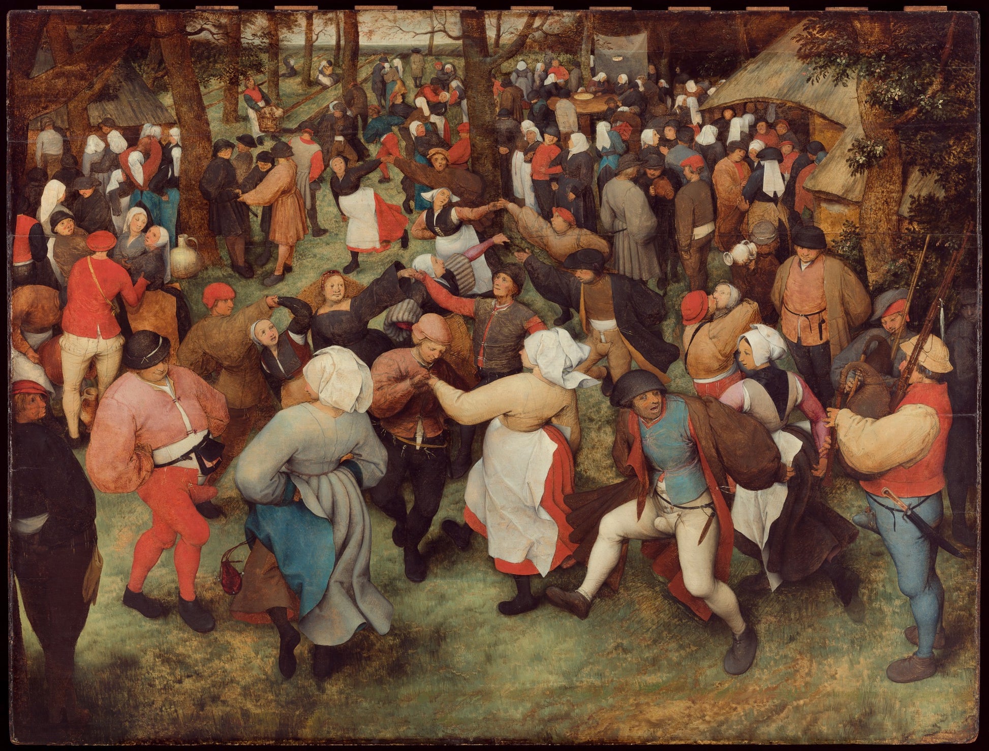 Tańcząca panna młoda na świeżym powietrzu - Pieter Brueghel Starszy