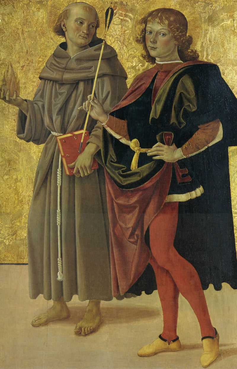 Święty Sebastian i święty franciszkanin - Pietro Perugino