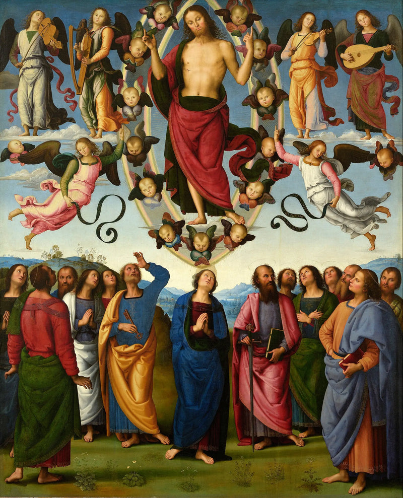 Wniebowstąpienie Chrystusa w obecności Maryi i apostołów - Pietro Perugino